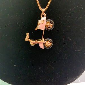 BOGO Cute Pink Scooter Necklace